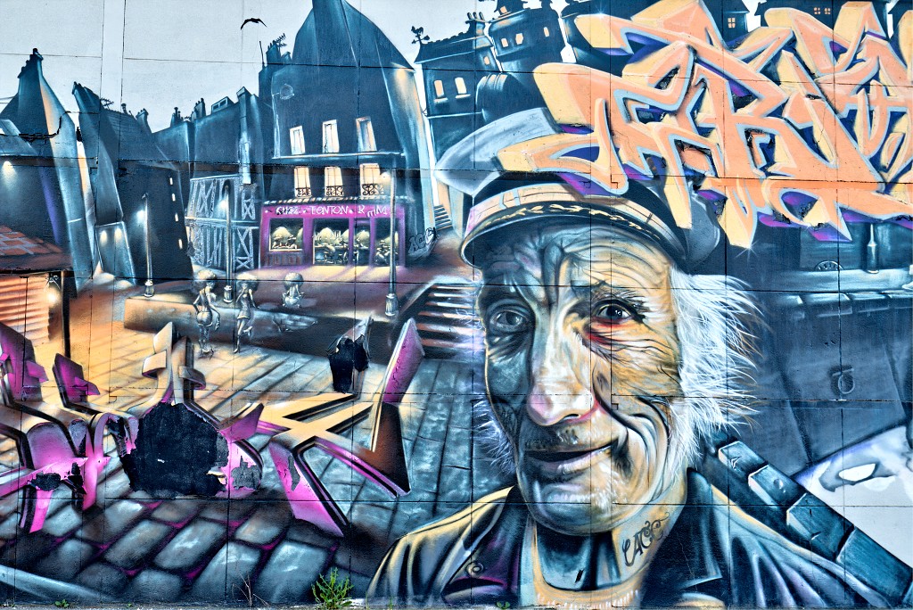 graffiti rouen frankrijk france art kunst kunstwerk mural murals straatkunst hdr urbex